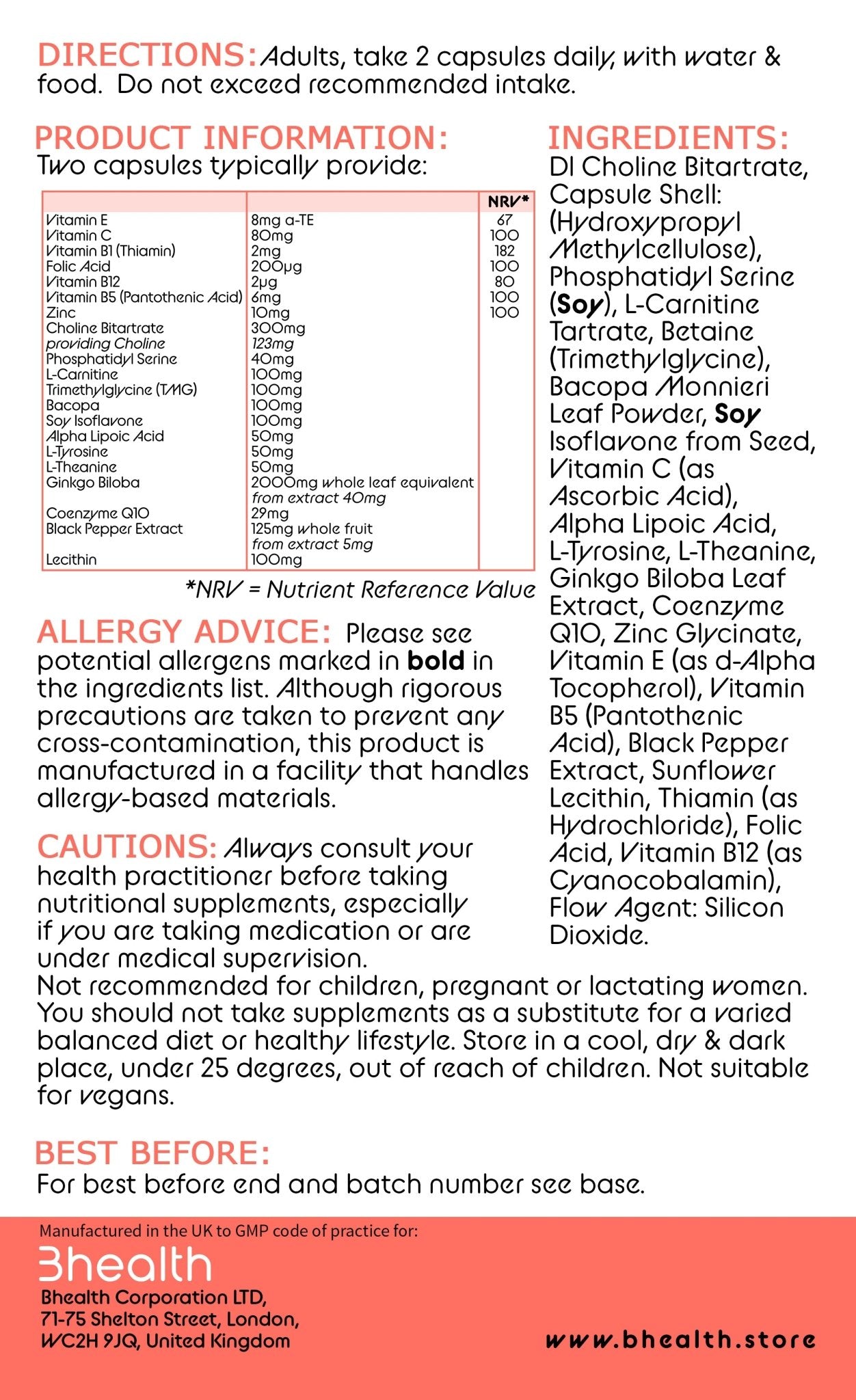 Bhealth Brain All - in - One - Bhealth Store