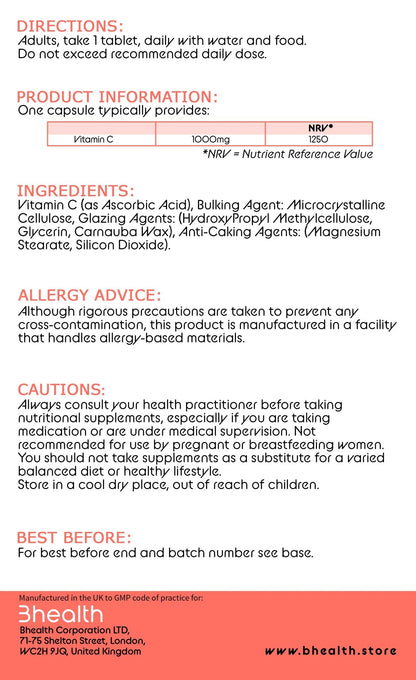 Vitamin C 1000mg - Bhealth Store